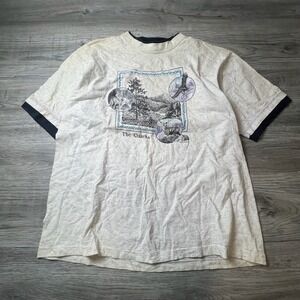 Alore The Ozarks Ringer T-Shirt Mens XXL Gray Vintage 90s Single Stitch Nature